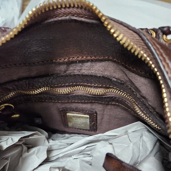 Campomaggi NWT Dalia Threaded Rocker Shoulder Bag Brown - Picture 6 of 6